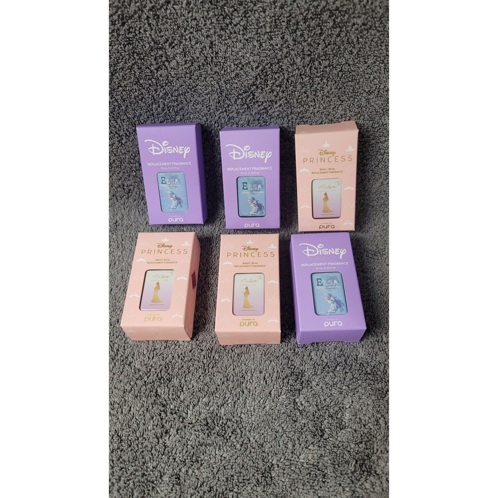 Disney Pura Smart Home Fragrance Refill Lot 6pk Elsa Mulan 10ml 0.33oz NEW